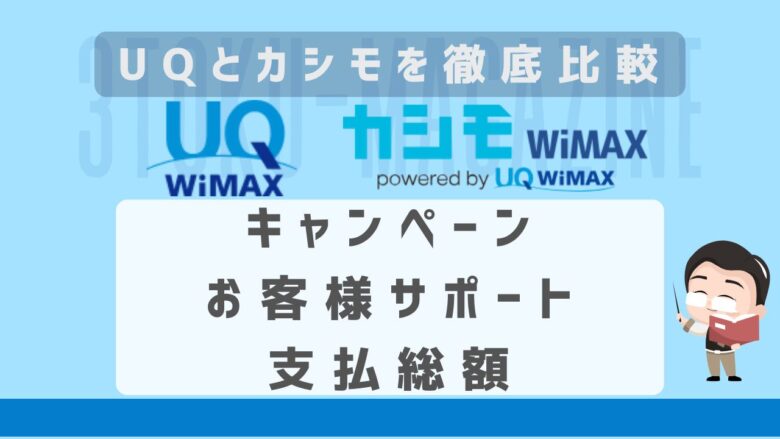 UQ WiMAX カシモWiMAX 比較